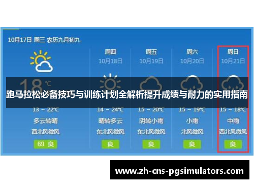 跑马拉松必备技巧与训练计划全解析提升成绩与耐力的实用指南